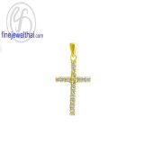 จี้ไม้กางเขน จี้เพชร จี้ทองคำ เพชรแท้  -P1161DG
